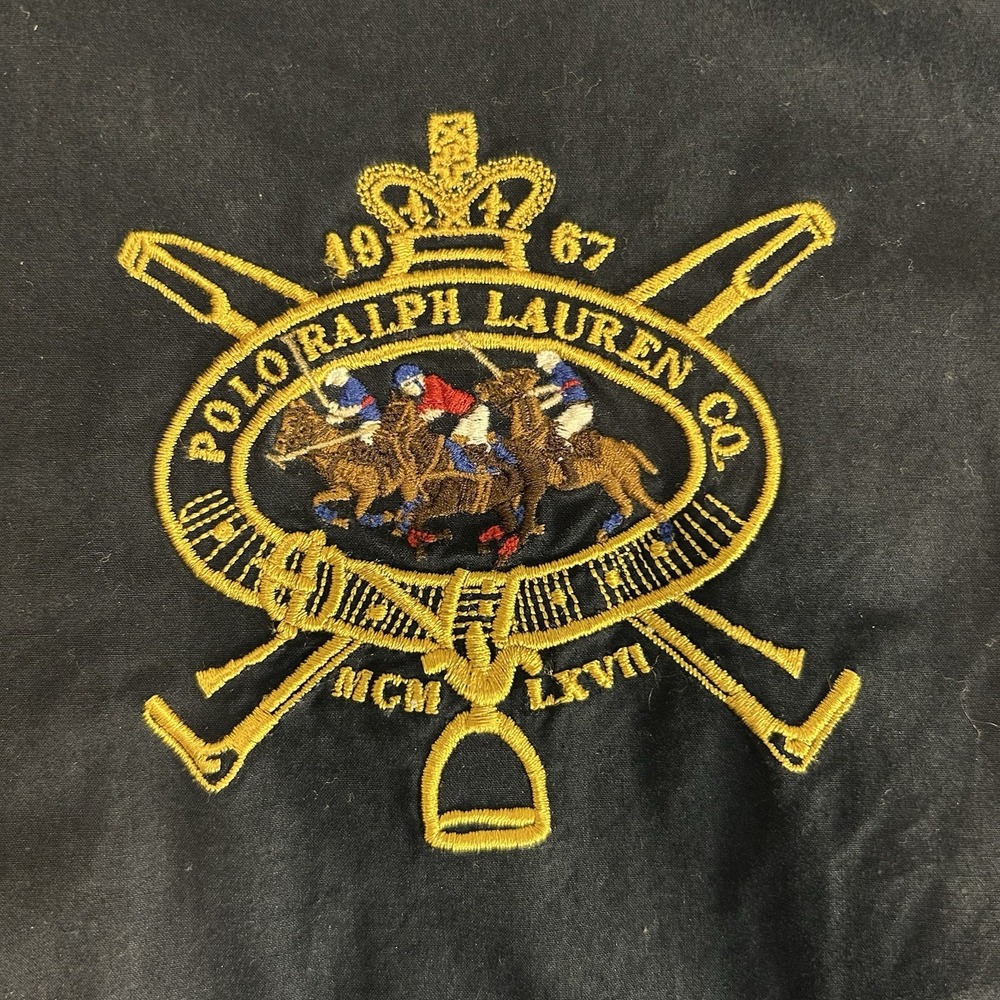 Vintage Polo Ralph Lauren Jacket Men XXL Navy Equestrian Gold Crest, 3 On Sleeve - Picture 4 of 13